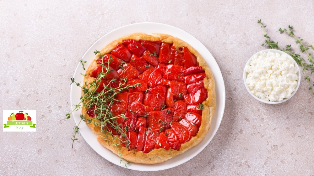 Тарт Татен со сладким перцем