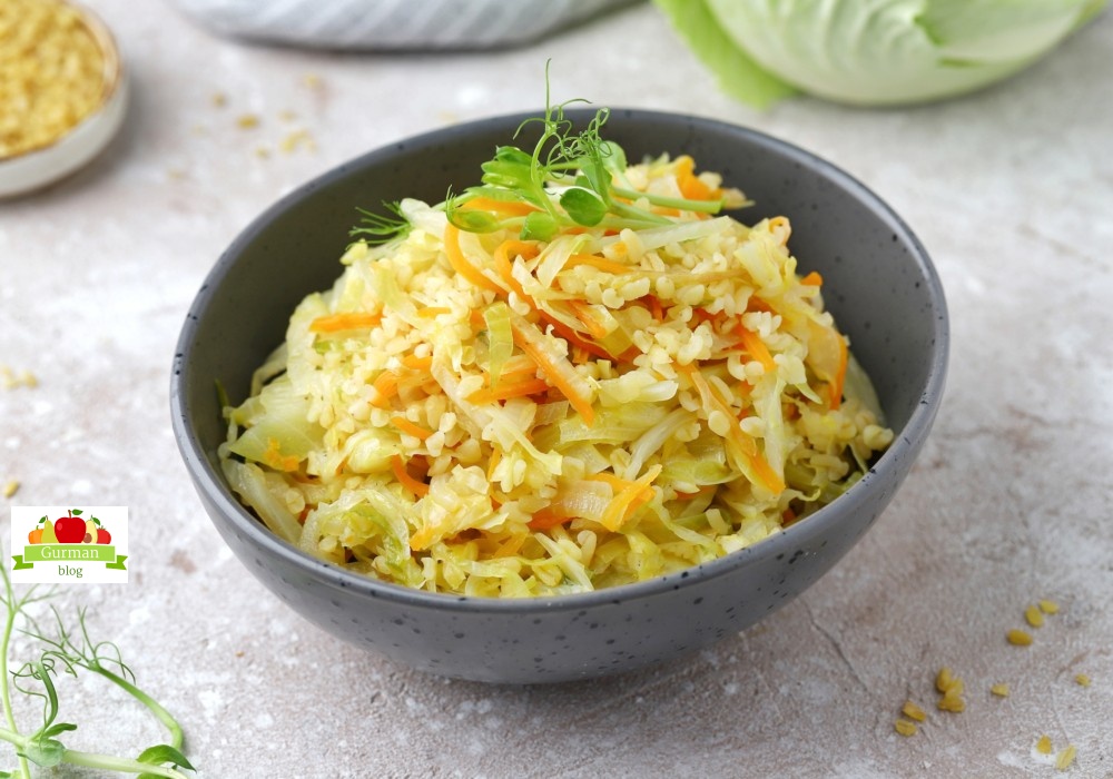 Тушеная капуста с булгуром