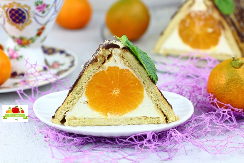 Творожный домик с мандаринами