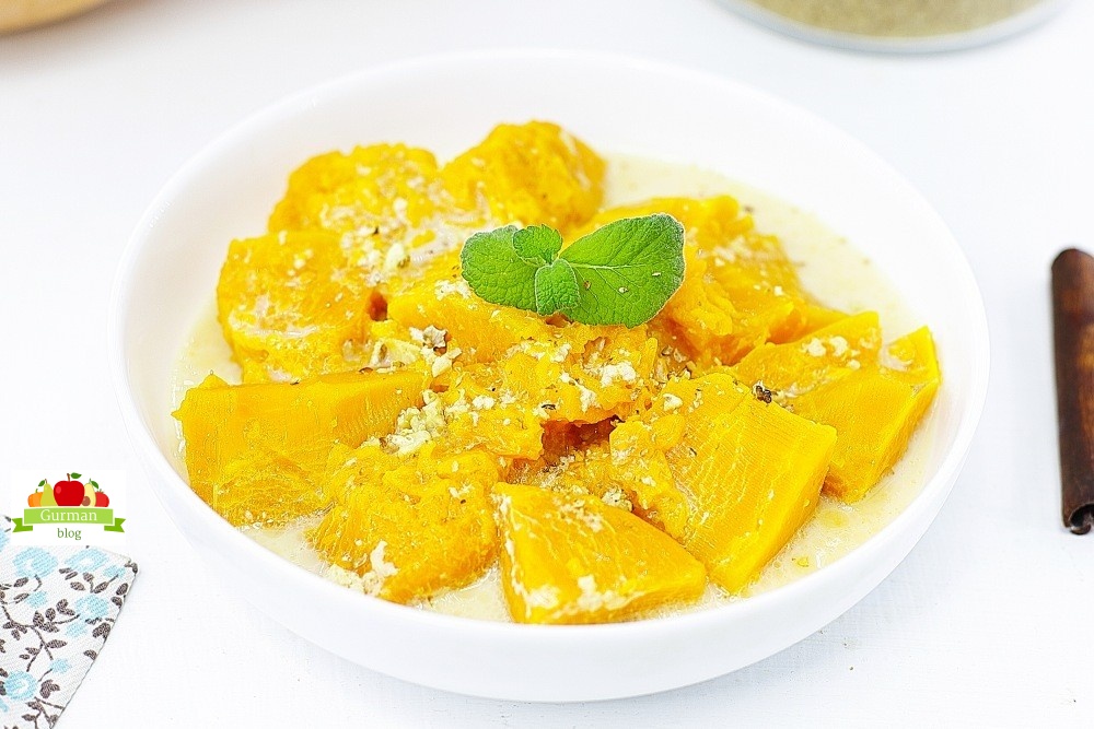 Тыква в молоке в мультиварке