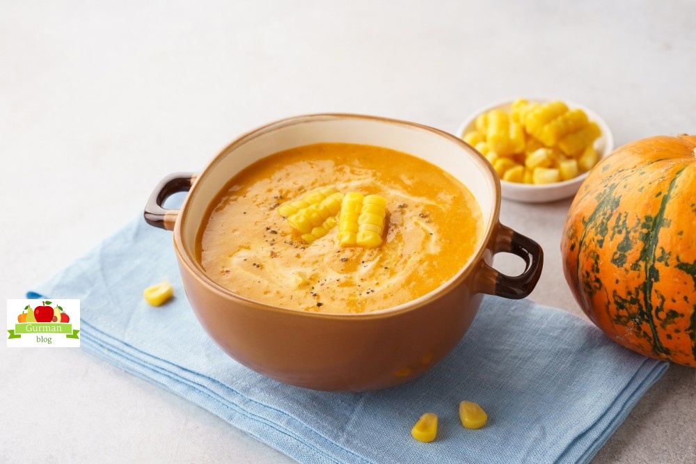 Тыквенный суп-пюре с кукурузой