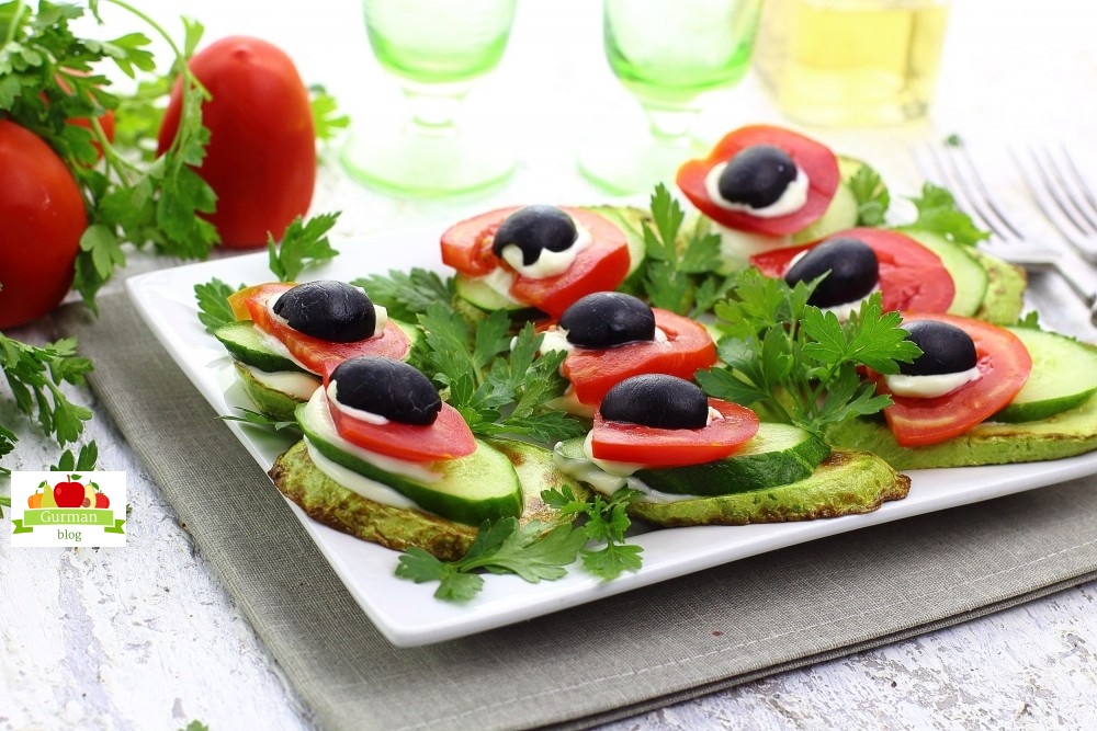 Закуска из кабачков «Хвост павлина»