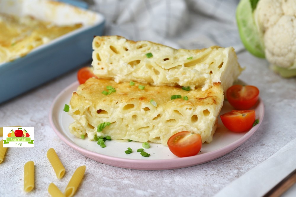 Запеченная паста с соусом из цветной капусты